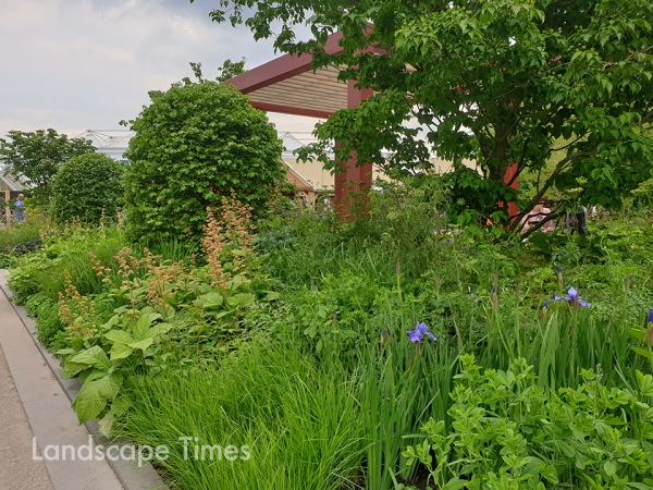 톰 스튜어트 스미스(Tom Stuart-Smith)의 ‘Bridgewater Garden’2020년에 개장할 Bridgewater 정원을 미리 소개하는 이 정원에는 아이리스, 범의귀과(Rodgersia) 등 습지 식물이 심플하면서도 힘 있게 식재돼 있다.