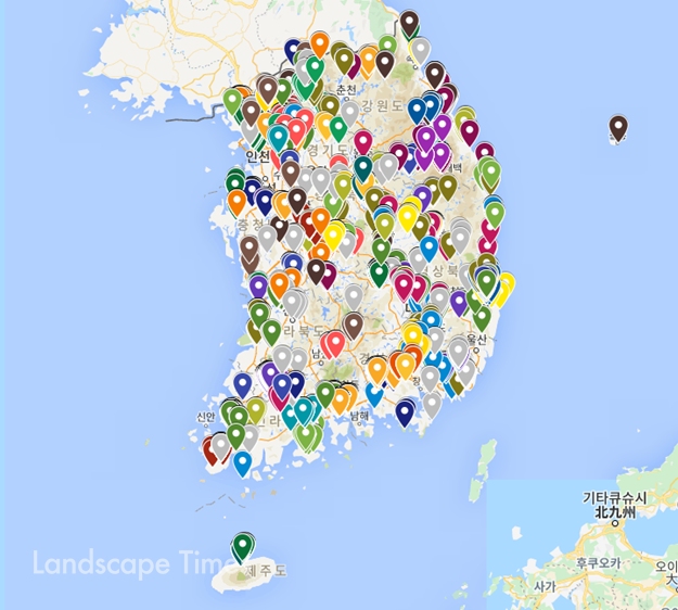 실효예정 국공유제 5057곳 지도 ⓒ 환경운동연합