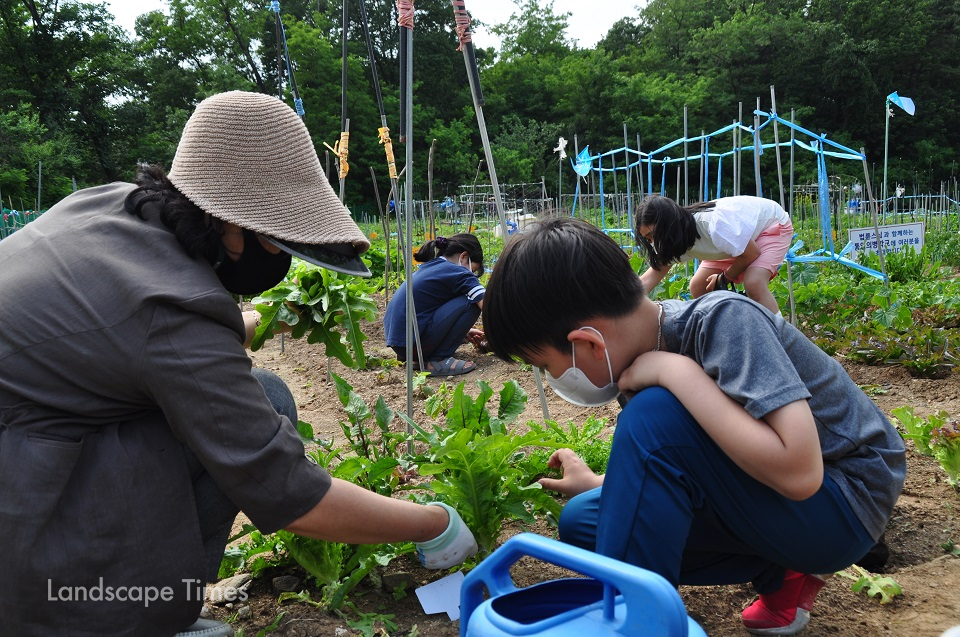 양천구 도시농업공동체인 생쓰레기순환공동체는 협동조합 출범 예정인 지역아동센터와 연계해 신정주말농장 공동체 텃밭에서 어린이 텃밭 프로그램을 진행하고 있다.