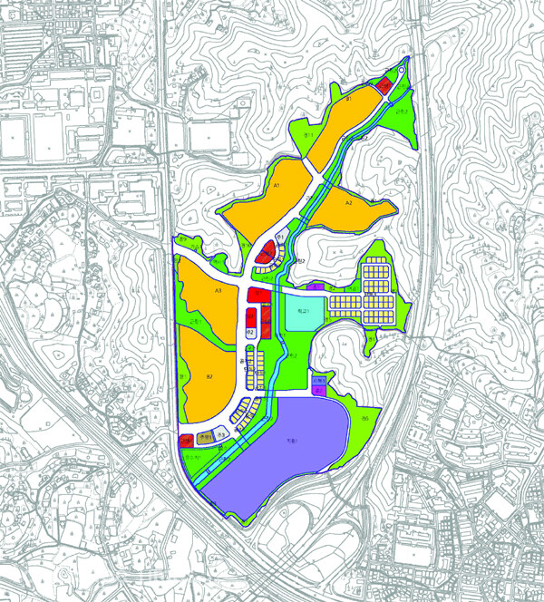 의왕월암 공공주택지구 토지이용계획도