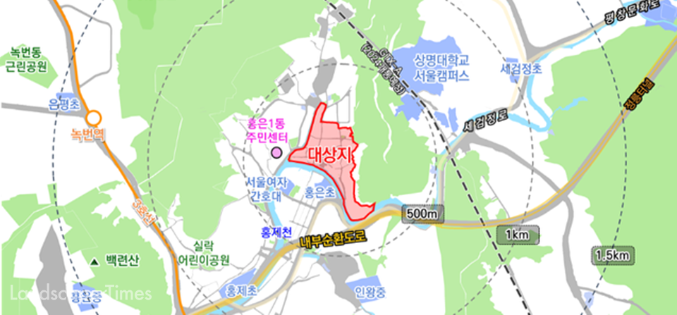 홍은동 8-400일대 신속통합기획 대상지ⓒ서울시