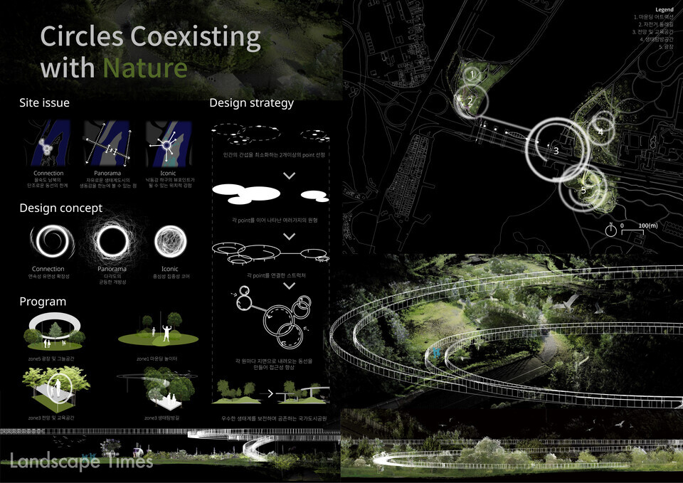 'Circles Coexisting with Nature'팀 도판©노영현, 전지수, 김무한, 박경의