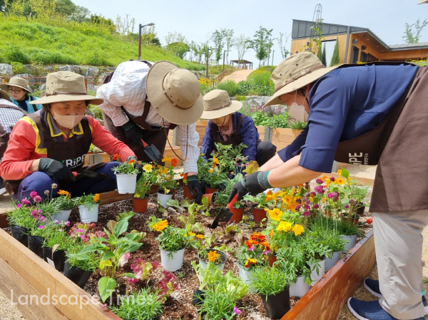 힐링정원 프로젝트 진행 모습 ⓒ 한국치유환경연구소